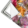 Xxl Wandbild Tiger Blumen Quadrat Materialvorschau