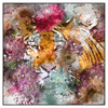 Xxl Wandbild Tiger Blumen Quadrat Produktvorschau Frontal