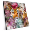 Xxl Wandbild Tiger Blumen Quadrat Produktvorschau Seitlich