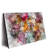Xxl Wandbild Tiger Blumen Querformat Produktvorschau Seitlich
