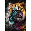 Xxl Wandbild Tiger Im Farbrausch Hochformat Motivvorschau