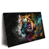 Xxl Wandbild Tiger Im Farbrausch Querformat Produktvorschau Seitlich
