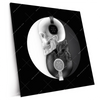 Xxl Wandbild Totenkopf Yin Yang Quadrat Produktvorschau Seitlich