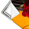 Xxl Wandbild Violine Rose Hochformat Materialvorschau