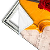 Xxl Wandbild Violine Rose Quadrat Materialvorschau