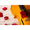 Xxl Wandbild Violine Rose Querformat Motivvorschau