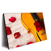 Xxl Wandbild Violine Rose Querformat Produktvorschau Seitlich