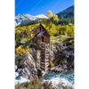 Xxl Wandbild Waldhuette Am Fluss Hochformat Motivvorschau