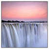 Xxl Wandbild Wasserfall Bei Abendroete Quadrat Produktvorschau Frontal