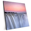 Xxl Wandbild Wasserfall Bei Abendroete Quadrat Produktvorschau Seitlich