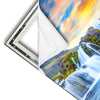 Xxl Wandbild Wasserfall Bei Sonnenuntergang Hochformat Materialvorschau
