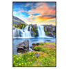 Xxl Wandbild Wasserfall Bei Sonnenuntergang Hochformat Produktvorschau Frontal