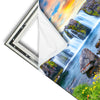 Xxl Wandbild Wasserfall Bei Sonnenuntergang Quadrat Materialvorschau