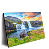 Xxl Wandbild Wasserfall Bei Sonnenuntergang Querformat Produktvorschau Seitlich