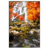 Xxl Wandbild Wasserfall In Herbstlandschaft Hochformat Produktvorschau Frontal