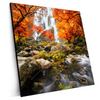 Xxl Wandbild Wasserfall In Herbstlandschaft Quadrat Produktvorschau Seitlich