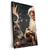 Xxl Wandbild Weihnachtsmann Fuettert Rentier Hochformat Produktvorschau Seitlich