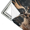 Xxl Wandbild Weihnachtsmann Fuettert Rentier Querformat Materialvorschau