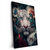 Xxl Wandbild Weisser Tiger Mit Blauen Augen Zwischen Blumen Hochformat Produktvorschau Seitlich