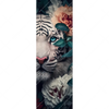 Xxl Wandbild Weisser Tiger Mit Blauen Augen Zwischen Blumen Schmal Motivvorschau