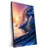 Xxl Wandbild Welle Im Sonnenuntergang Hochformat Produktvorschau Seitlich