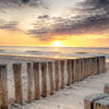 Xxl Wandbild Wellenbrecher Am Nordseestrand Panorama Zoom