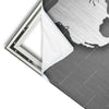 Xxl Wandbild Weltkarte Edelstahloptik Panorama Materialvorschau