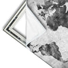 Xxl Wandbild Weltkarte Grautoene Quadrat Materialvorschau
