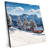 Xxl Wandbild Winteridylle In Den Bergen Quadrat Produktvorschau Seitlich