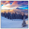 Xxl Wandbild Winterliches Gebirge Quadrat Produktvorschau Frontal