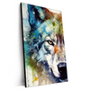 Xxl Wandbild Wolf Mit Bunten Farbspritzern No 2 Hochformat Produktvorschau Seitlich