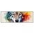 Xxl Wandbild Wolf Mit Bunten Farbspritzern No 2 Panorama Produktvorschau Frontal