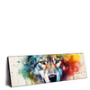 Xxl Wandbild Wolf Mit Bunten Farbspritzern No 2 Panorama Produktvorschau Seitlich