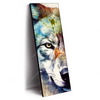 Xxl Wandbild Wolf Mit Bunten Farbspritzern No 2 Schmal Produktvorschau Seitlich