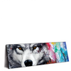 Xxl Wandbild Wolf Mit Bunten Farbspritzern Panorama Produktvorschau Seitlich