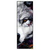 Xxl Wandbild Wolf Mit Bunten Farbspritzern Schmal Produktvorschau Frontal