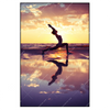 Xxl Wandbild Yoga Am Lila Strand Hochformat Produktvorschau Frontal