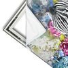 Xxl Wandbild Zebra Blumen Hochformat Materialvorschau