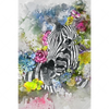 Xxl Wandbild Zebra Blumen Hochformat Motivvorschau