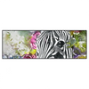 Xxl Wandbild Zebra Blumen Panorama Produktvorschau Frontal