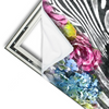 Xxl Wandbild Zebra Blumen Querformat Materialvorschau