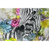 Xxl Wandbild Zebra Blumen Querformat Motivvorschau