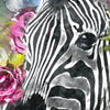 Xxl Wandbild Zebra Blumen Querformat Zoom