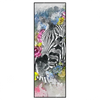 Xxl Wandbild Zebra Blumen Schmal Produktvorschau Frontal