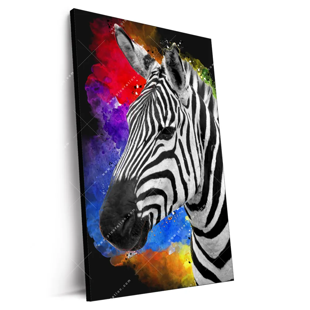 🖼️ XXL-Wandbild - Zebra Wall Art No.1 Picoration® im Hochformat - Big – Design Pop