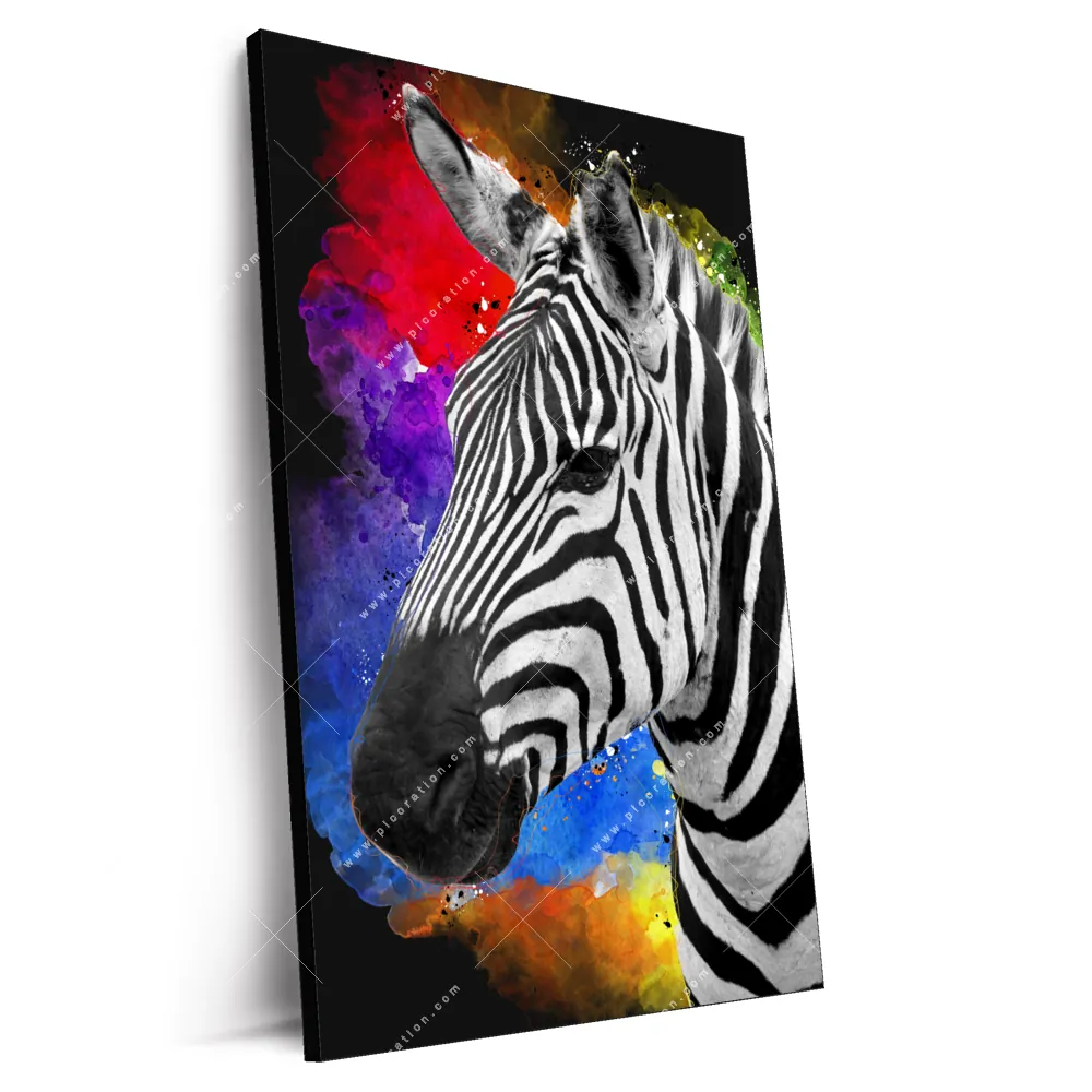 🖼️ XXL-Wandbild - Zebra Pop Art No.1 im Hochformat – Picoration® - Big  Wall Design