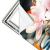 Xxl Wandbild Zen Steine Mit Blumen Hochformat Materialvorschau