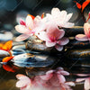 Xxl Wandbild Zen Steine Mit Blumen Quadrat Motivvorschau