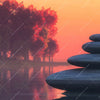Xxl Wandbild Zen Steine Sonnenuntergang Hochformat Zoom
