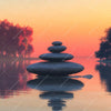 Xxl Wandbild Zen Steine Sonnenuntergang Quadrat Motivvorschau